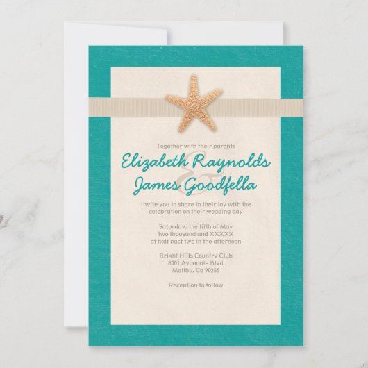 Invitations au mariage de destination de Country B (Devant)
