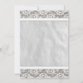 Invitations au mariage de la dentelle du pays blan (Dos)