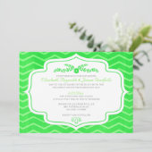 Invitations au mariage de Lime Green Chevron (Debout devant)