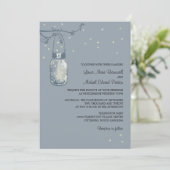 Invitations au mariage de Mason Jar et Fireflies (Debout devant)