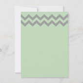 Invitations au mariage de Mint Green et Grey Chevr (Dos)