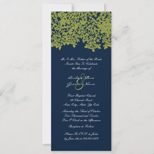 Invitations au mariage de Navu et de la flore de c (Devant)
