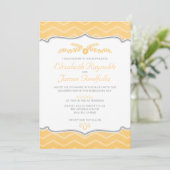 Invitations au mariage de Peach Zigzag (Debout devant)