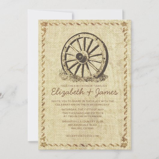 Invitations au mariage de Wagon Wagon (Devant)