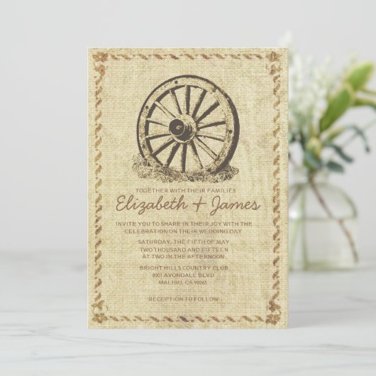 Invitations au mariage de Wagon Wagon (Debout devant)