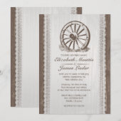 Invitations au mariage de Wagon Wagon Country (Devant / Derrière)