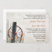 Invitations au mariage de Wagon Wagon Country (Devant / Derrière)