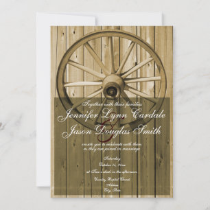 Invitations au mariage de Wagon Wagon Wagon Countr