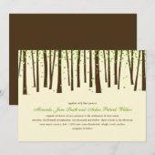 Invitations au mariage des arbres forestiers - Ver (Devant / Derrière)