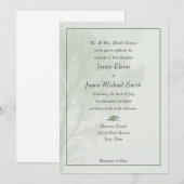 Invitations au mariage des arbres verts (Devant / Derrière)