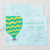Invitations au mariage des ballons à air chaud (Devant / Derrière)