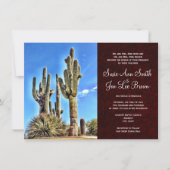 Invitations au mariage des cactus du sud-ouest du  (Devant)