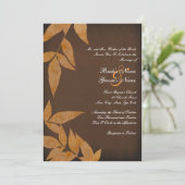 Invitations au mariage des Feuilles oranges (Debout devant)