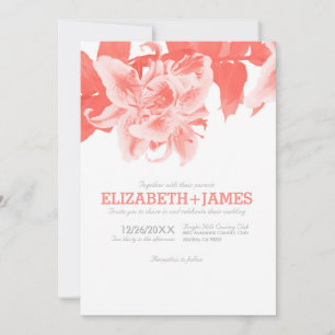 Invitations au mariage des fleurs de corail