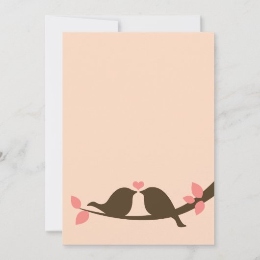 Invitations au mariage des Inséparables au corail  (Dos)