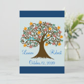Invitations au mariage des Inséparables bleus de l (Debout devant)
