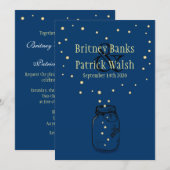 Invitations au mariage des lucioles de Blue Mason (Devant / Derrière)
