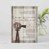 Invitations au mariage du bois de moulin à vent ru (Debout devant)