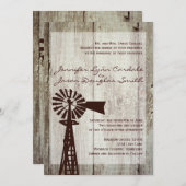 Invitations au mariage du bois de moulin à vent ru (Devant / Derrière)