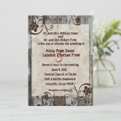 Invitations au mariage du bois et du parchemin (Debout devant)