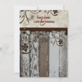 Invitations au mariage du bois et du parchemin (Dos)