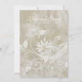 Invitations au mariage floral de Shabby Taupe (Dos)