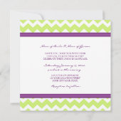 Invitations au mariage Green Plum Chevron (Dos)