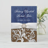 Invitations au mariage occidental de Leather et De (Debout devant)