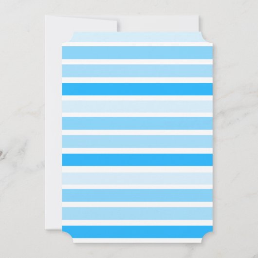 invitations au mariage rayé bleu (Dos)