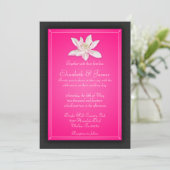 Invitations au mariage rose chaud (Debout devant)