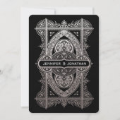 Invitations au mariage royal Art déco - Huile d'ar (Devant)