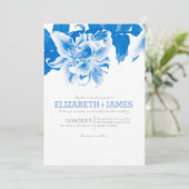 Invitations au mariage royal des fleurs bleues (Debout devant)