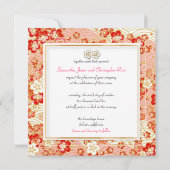 Invitations au mariage Sakura Chirimen (Dos)
