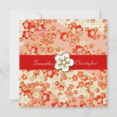 Invitations au mariage Sakura Chirimen (Devant)