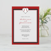 Invitations au mariage sur le thème du baseball (Debout devant)