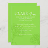 Invitations au mariage vert à la chaux (Devant / Derrière)