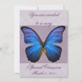 Invitations au papillon bleu de Morpho (Devant)