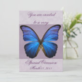 Invitations au papillon bleu de Morpho (Debout devant)
