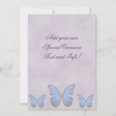 Invitations au papillon bleu de Morpho (Dos)