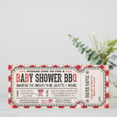 Invitations au rabais sur le Baby shower BBQ (Debout devant)