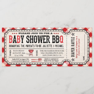 Invitations au rabais sur le Baby shower BBQ