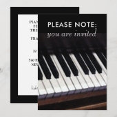 Invitations au récital de piano (Devant / Derrière)