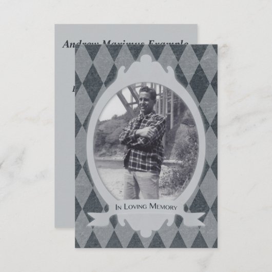 invitations au service commémoratif (Devant / Derrière)