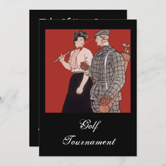  Invitations au tournoi de golf (Devant / Derrière)