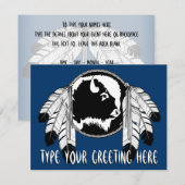 Invitations autochtones Cartes d'art autochtones p (Devant / Derrière)