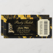 invitations aux billets d'or party (Devant / Derrière)