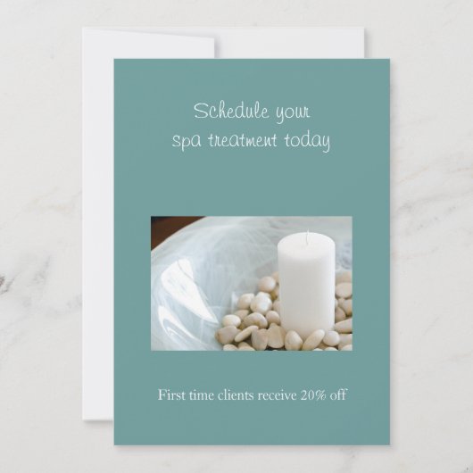 Invitations aux bougies avec River Rocks (Devant)