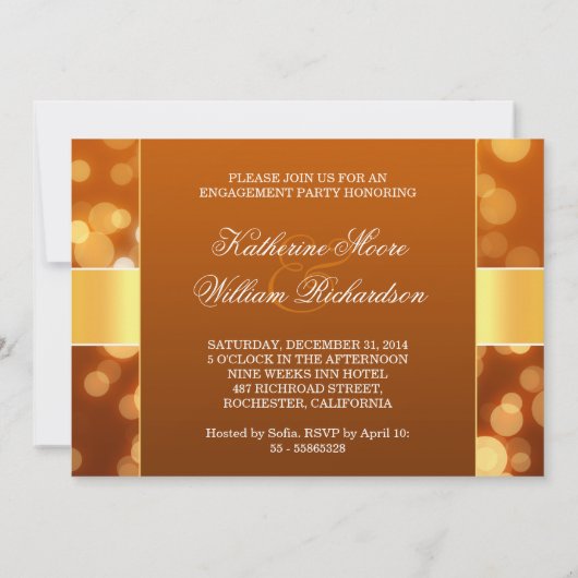 invitations aux fêtes de fiançailles (Dos)