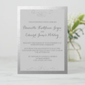 Invitations aux mariages d'argent et de fioul gris (Debout devant)