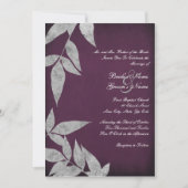 Invitations aux mariages d'argent et de violet Feu (Devant)